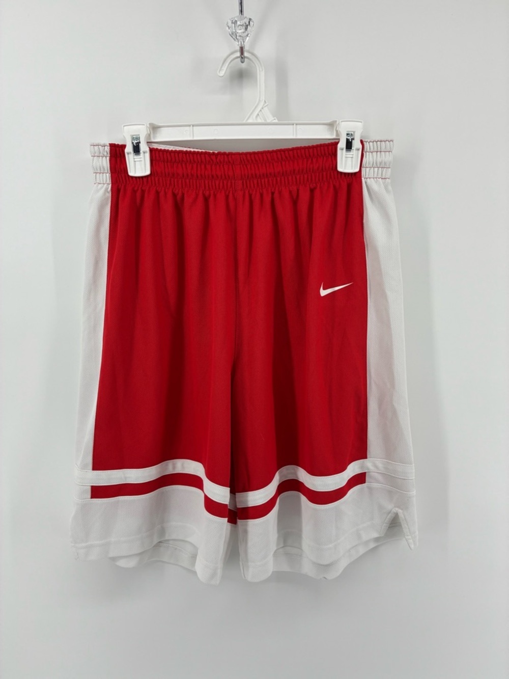 Nike Red and White Athletic Basketball Shorts